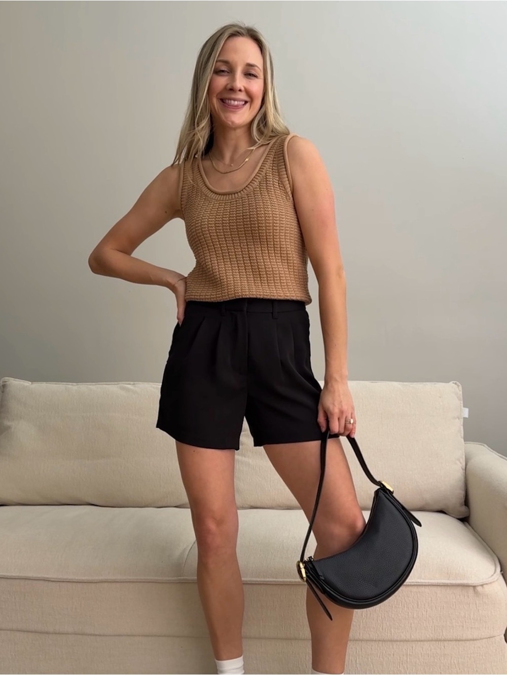 Quince waffle sweater tank small